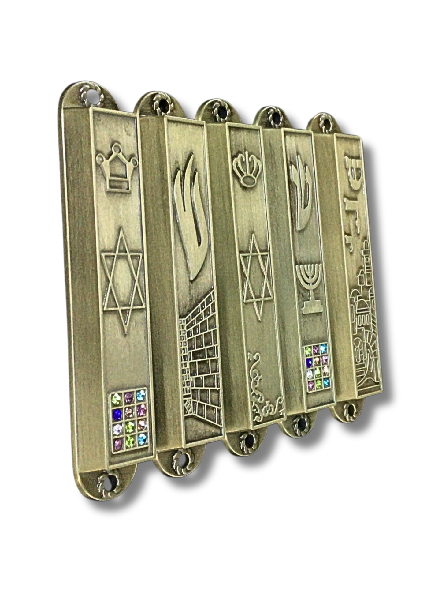 Juego de Mezuzot doradas 12002