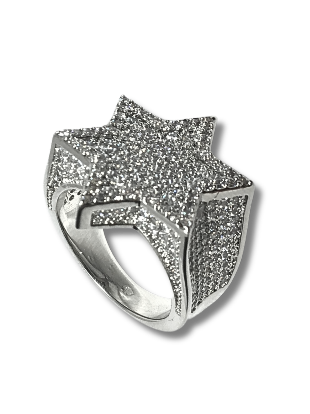 Anillo maguen brillante plateado talla 7 12044