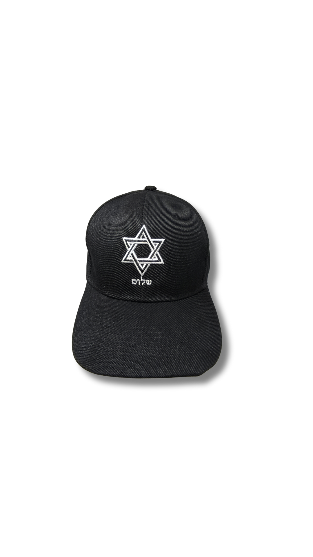 Gorra negra maguen david con shalom 11500