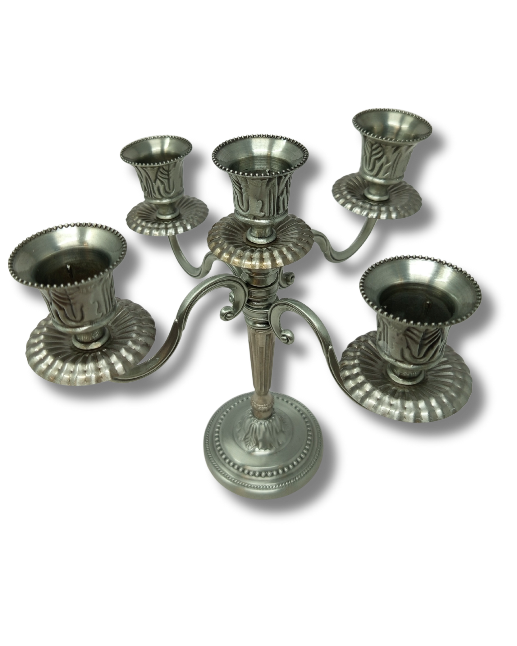 Candelabro Elegante para Shabat 5 brazos Plateado 12295