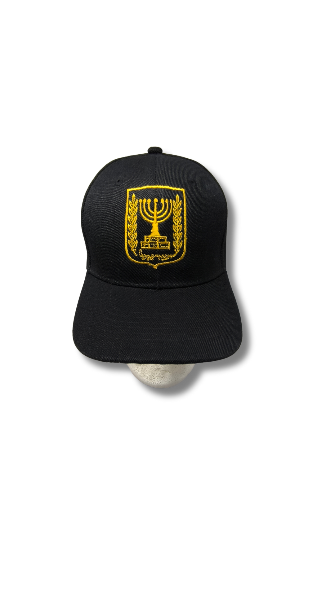 Gorra Negra Menora & Israel dorado 11562