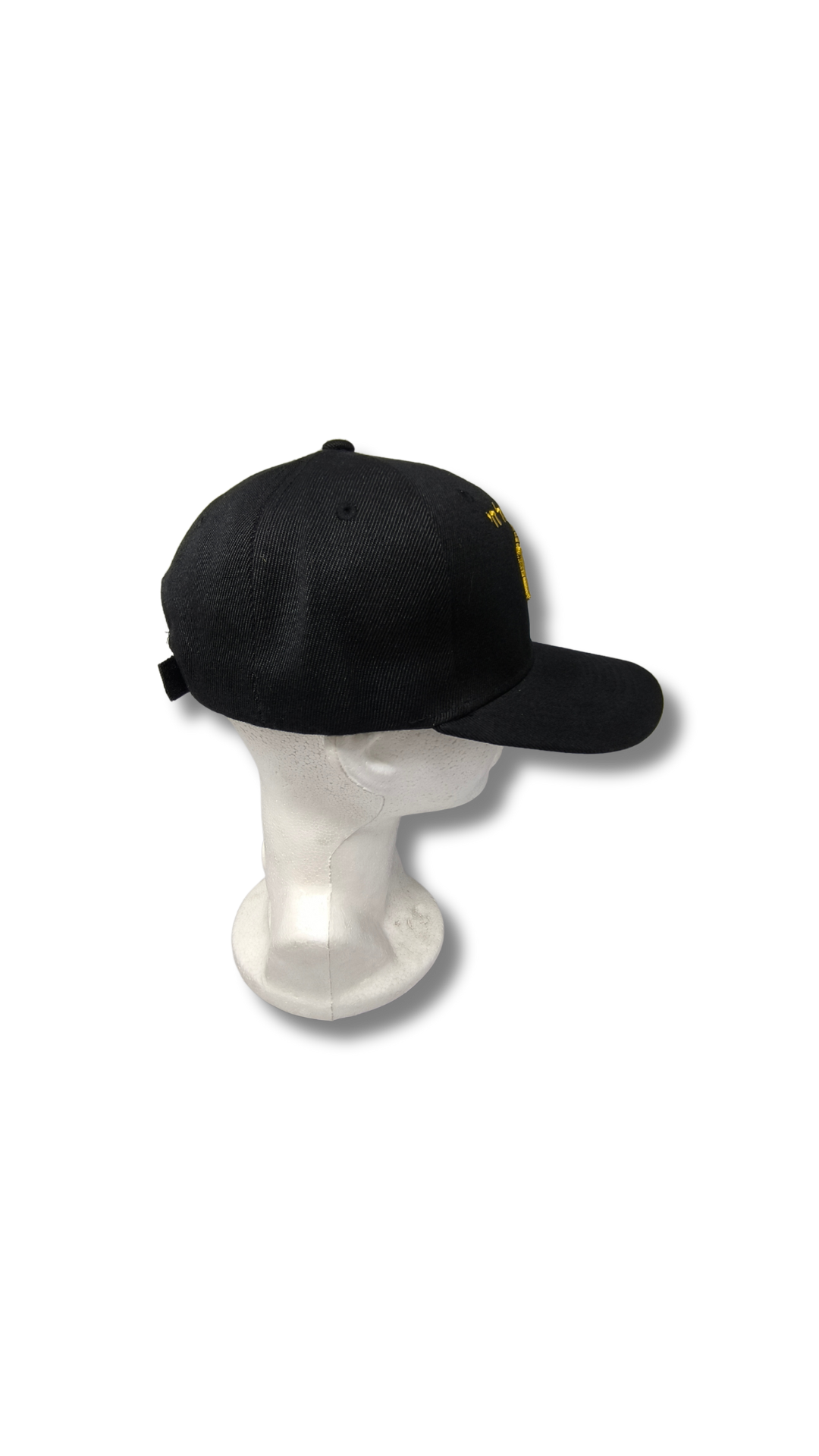 Gorra negra Am Israel Jai con maguen 3D dorado 11645