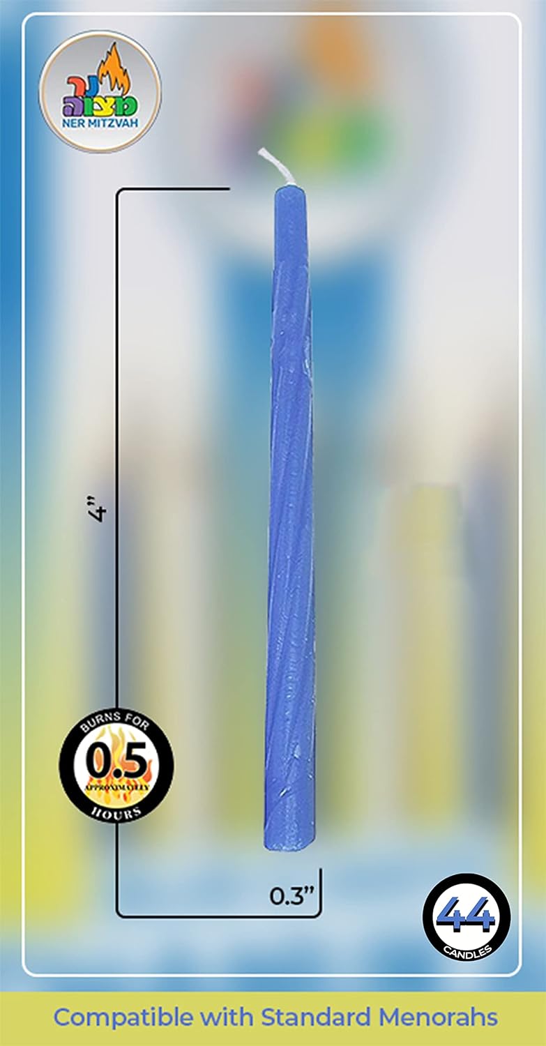 Velas Januka azul y blanca 28106