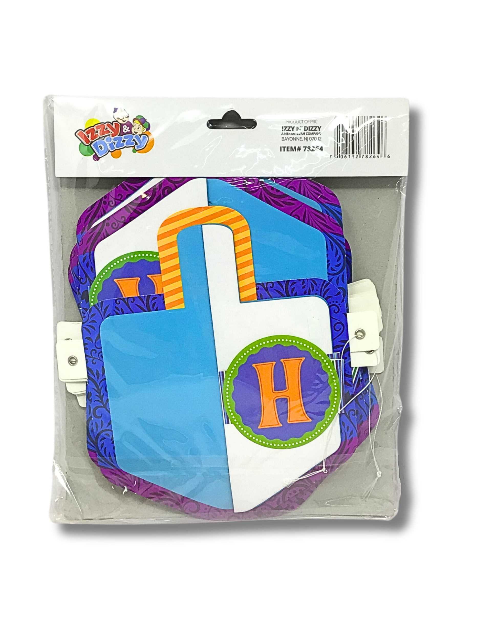 Happy chanukah honeycomb dreidel banner 78264