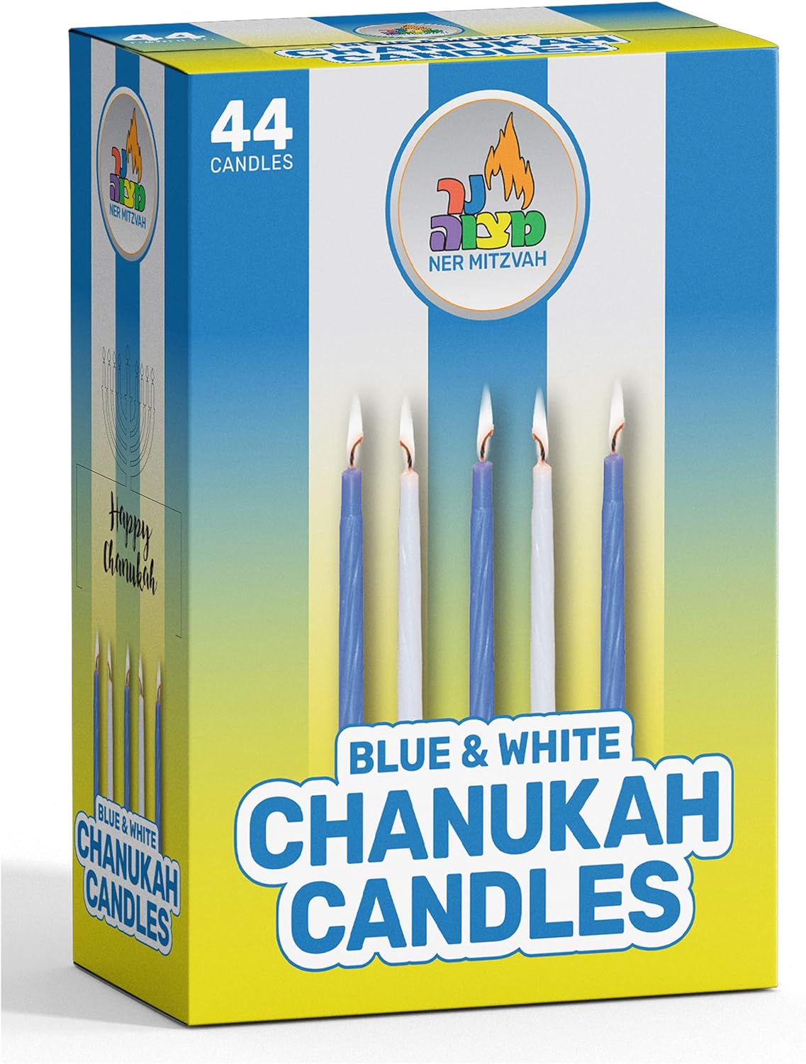 Velas Januka azul y blanca 28106