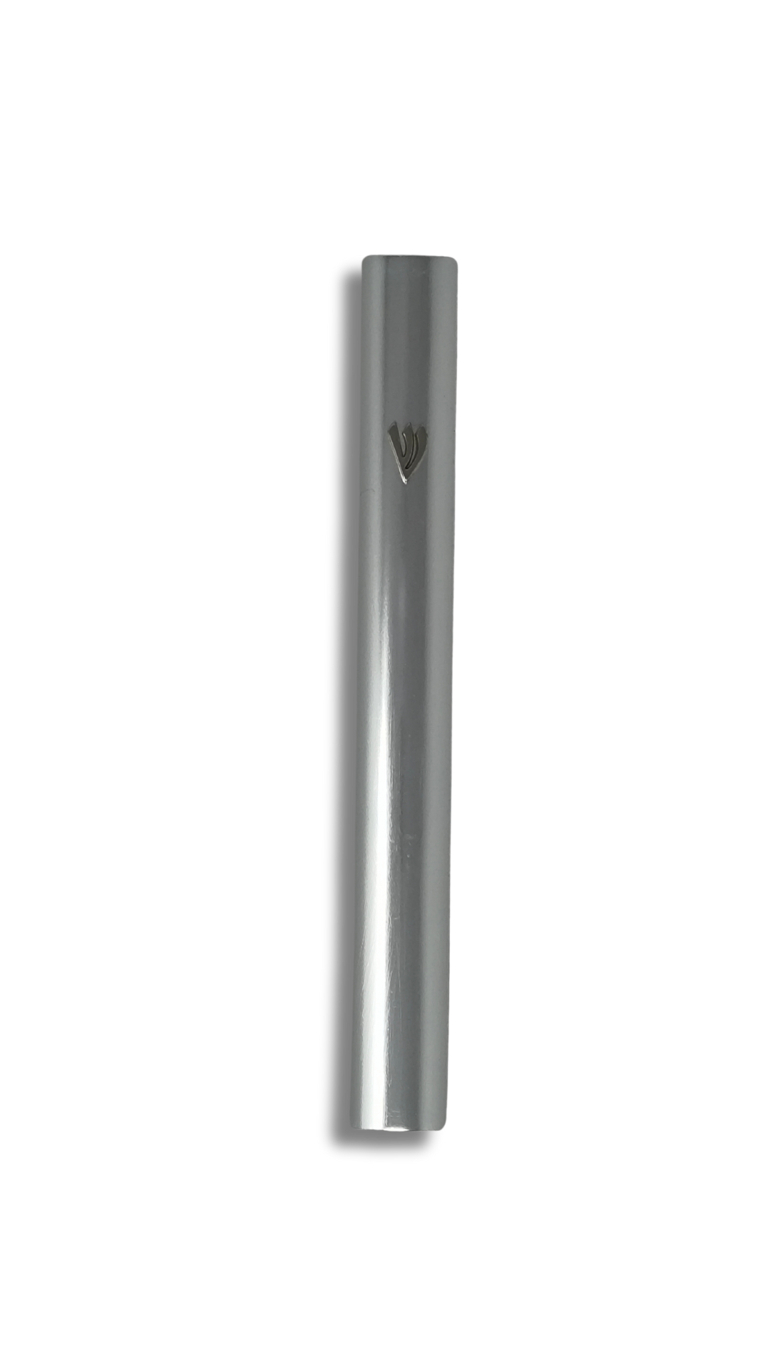 estuche para Mezuza Plateado brillante con Shin chica 12cm 29746