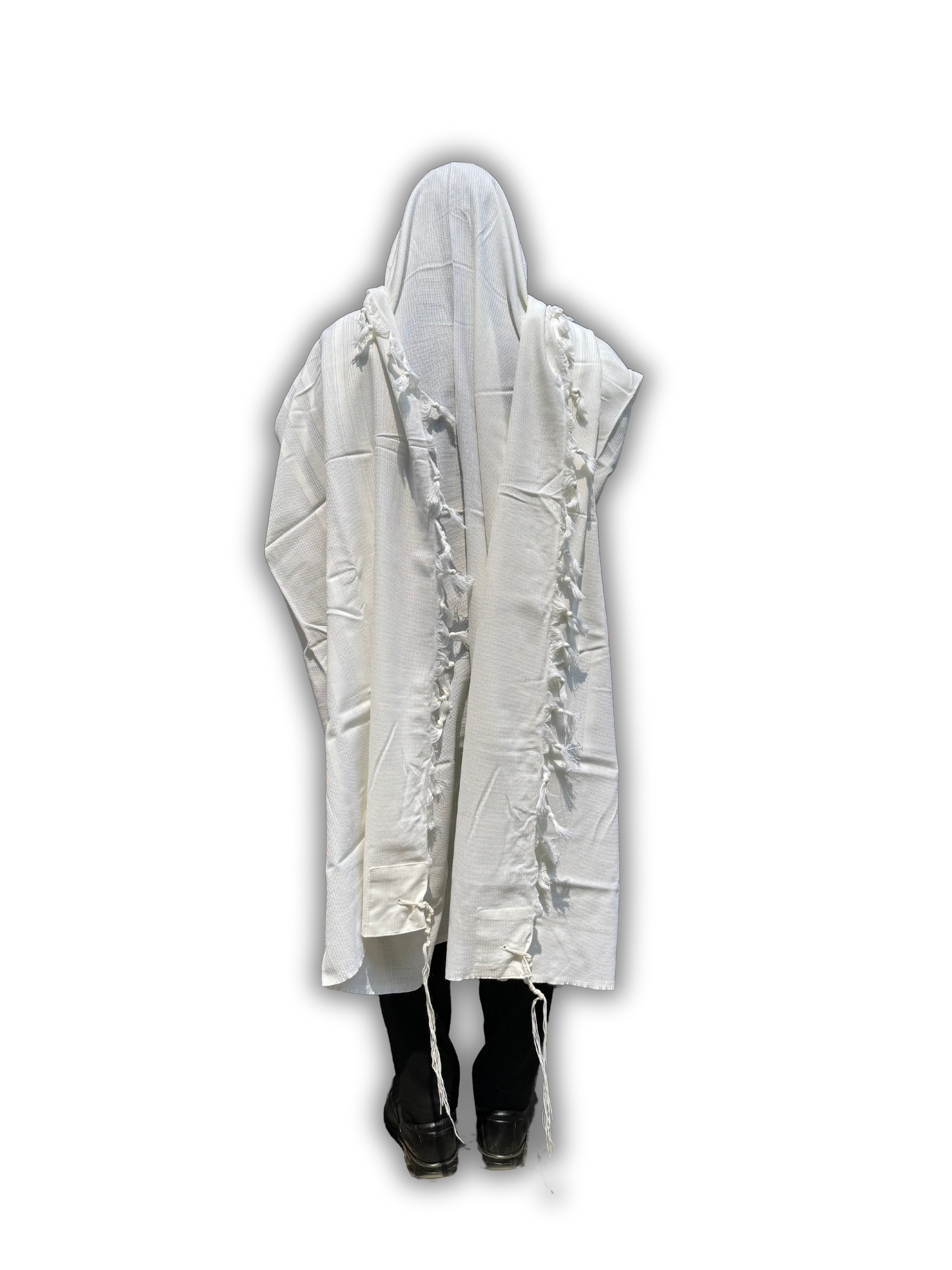 Talit Gadol LANA Blanco Antideslizante Talla 50 TY
