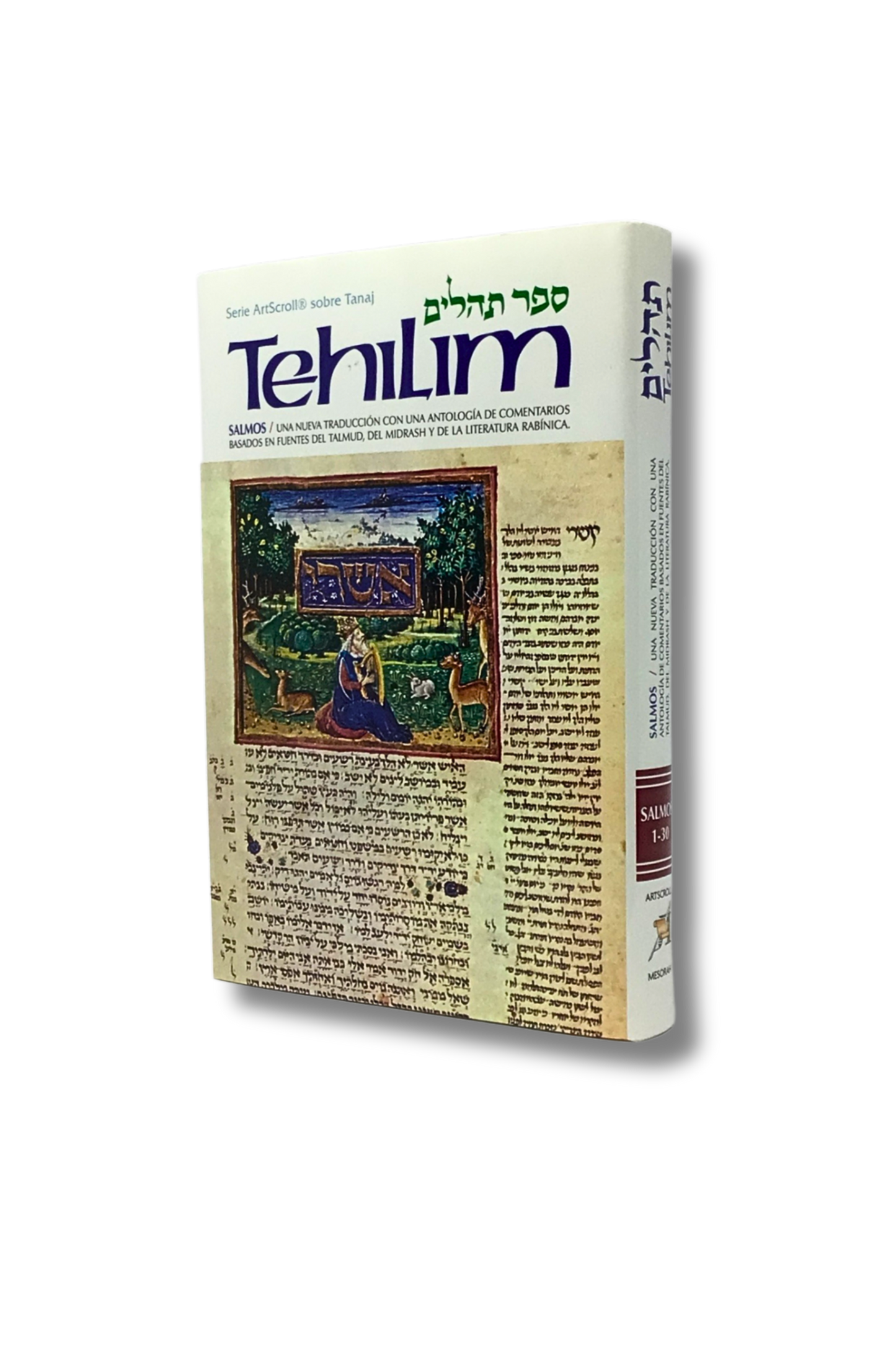 Salmos Tehilim Artscroll tomo 1 Salmo 1-30 hebreo español y comentarios