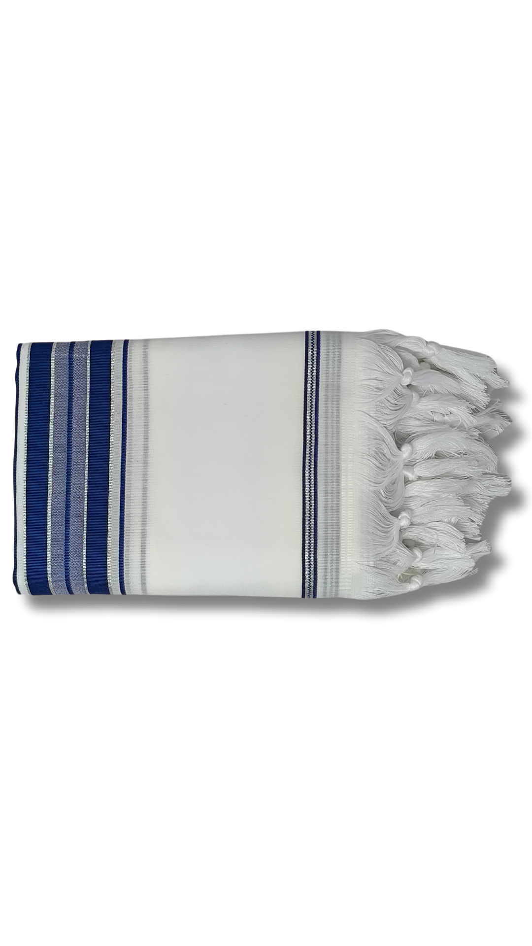 Talit Gadol Akrilan talla 55 azul con plateado TY 12337