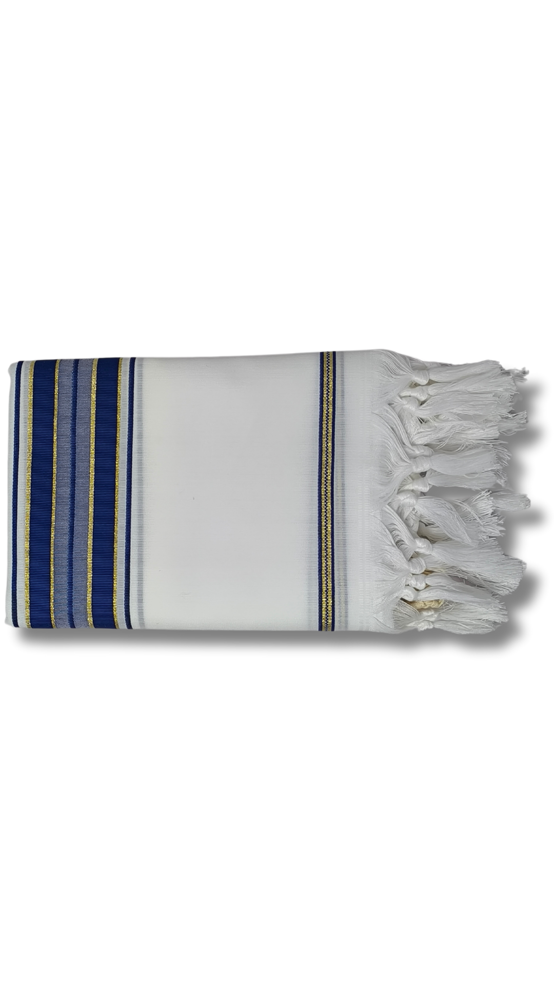 Talit Gadol Akrilan talla 60 azul con dorado TY 12334