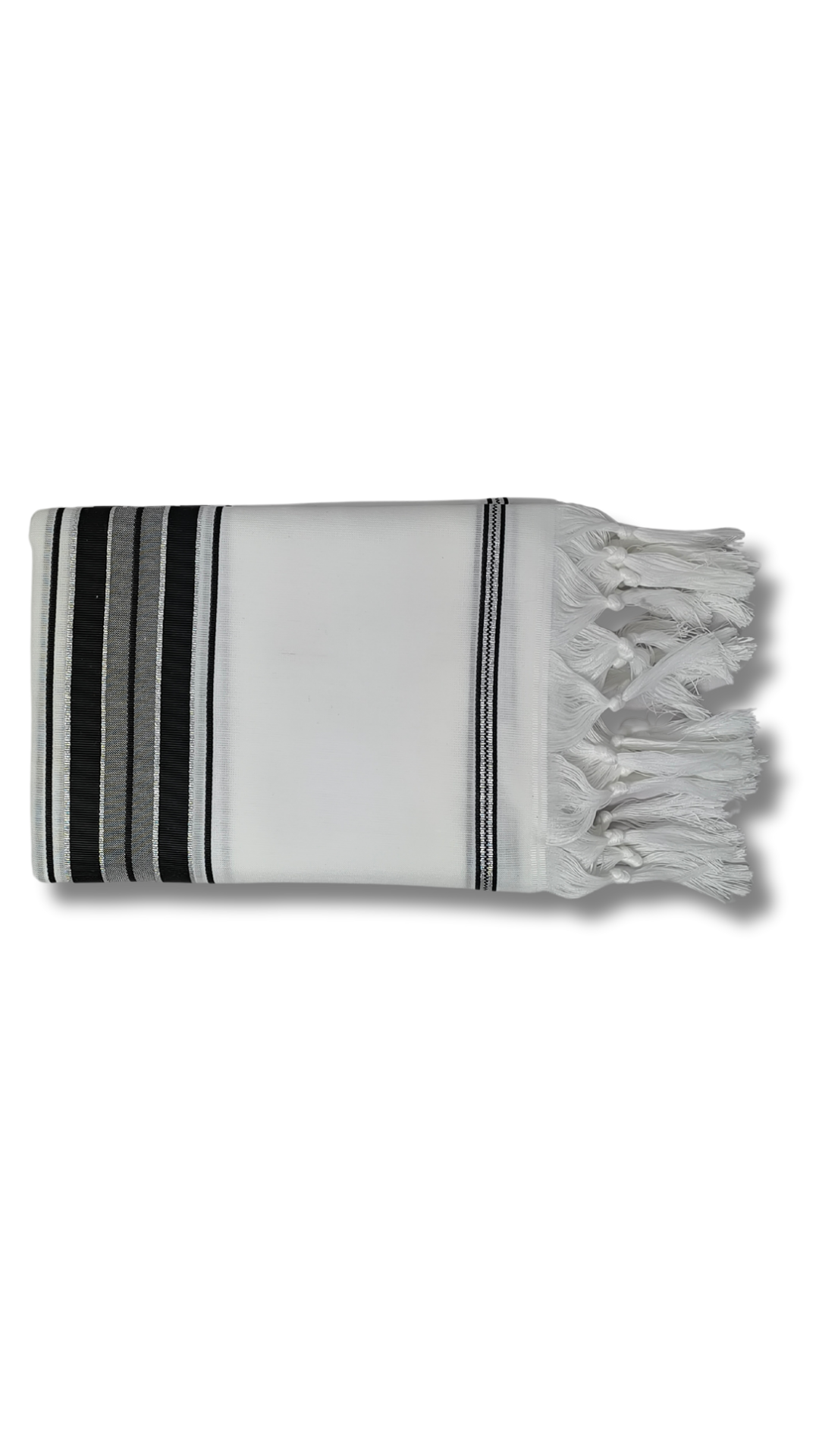 Talit Gadol Akrilan talla 55 negro con plateado TY 12329