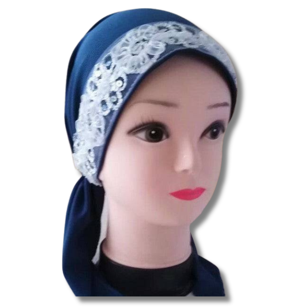 Kisui Rosh fancy ribbon white, steel blue 10051
