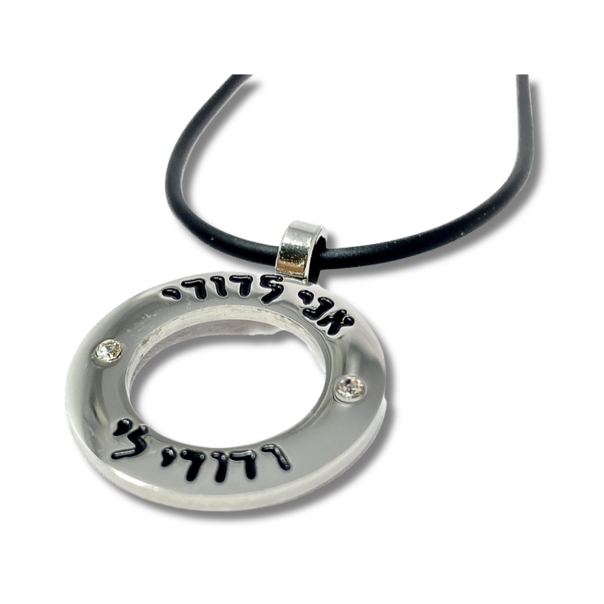 Ani Ledodi silver necklace with rubber 11160