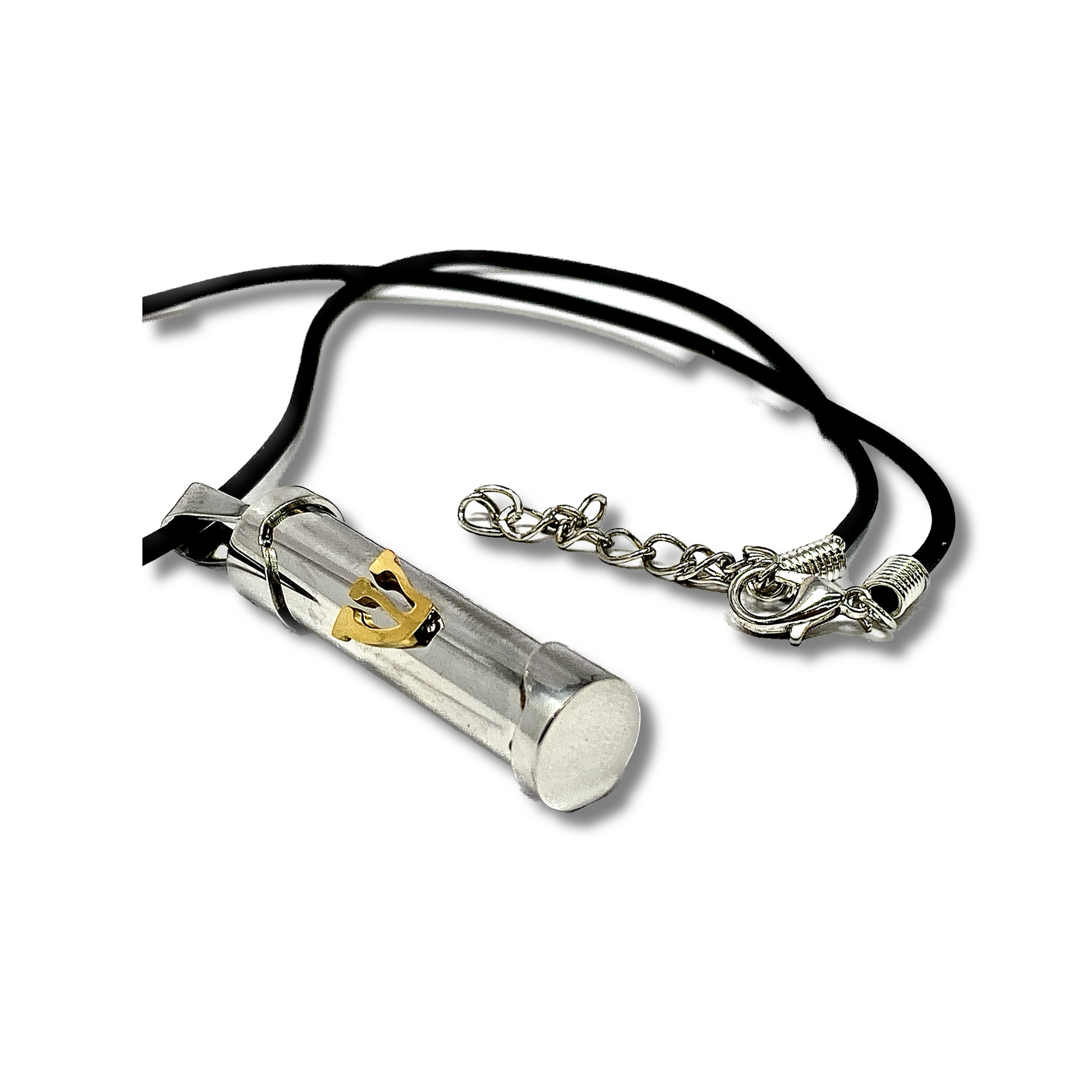 Collar mezuza caucho con shin 11163
