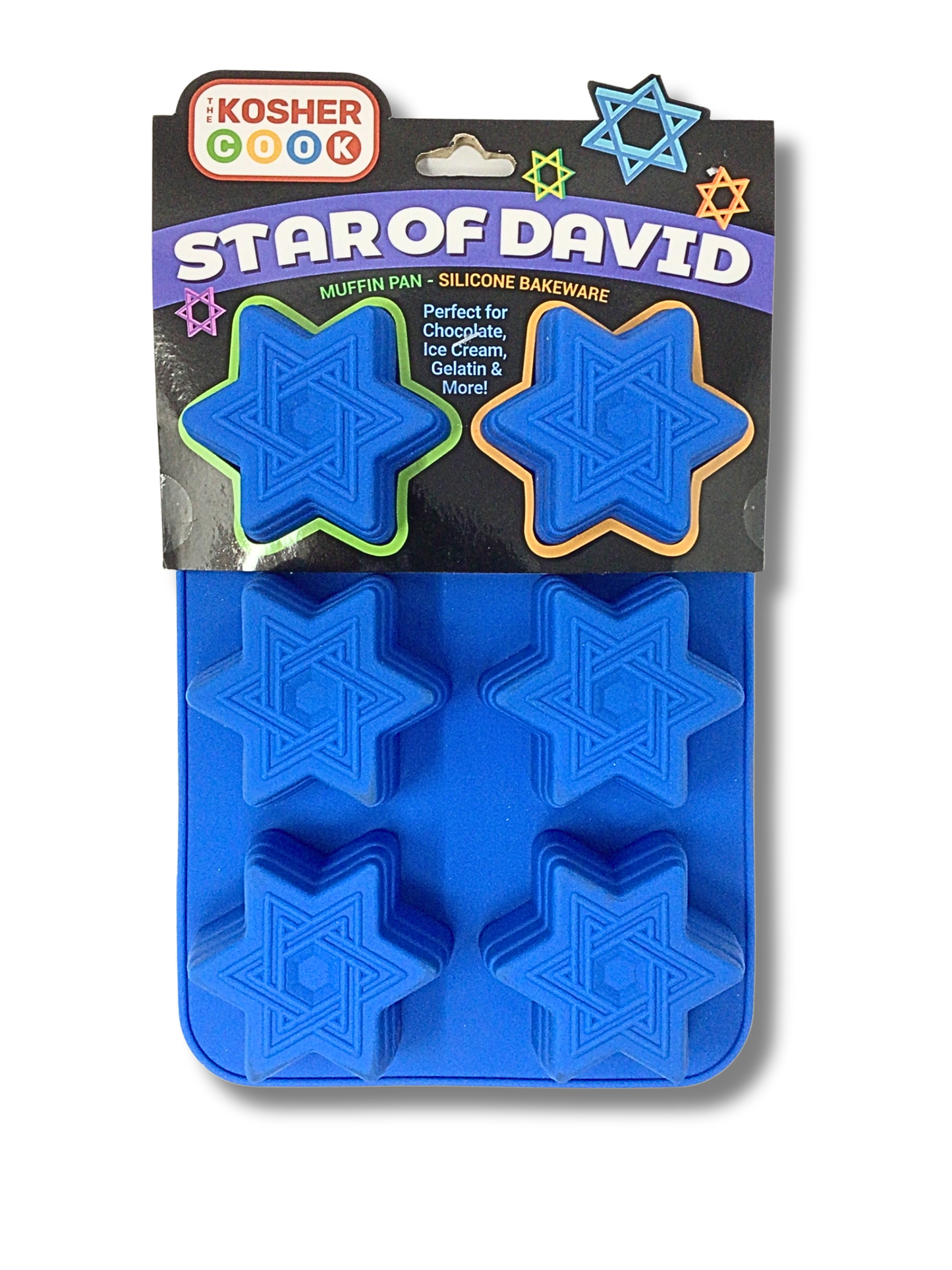 Molde silicon grande estrella de david 6 piezas 05221