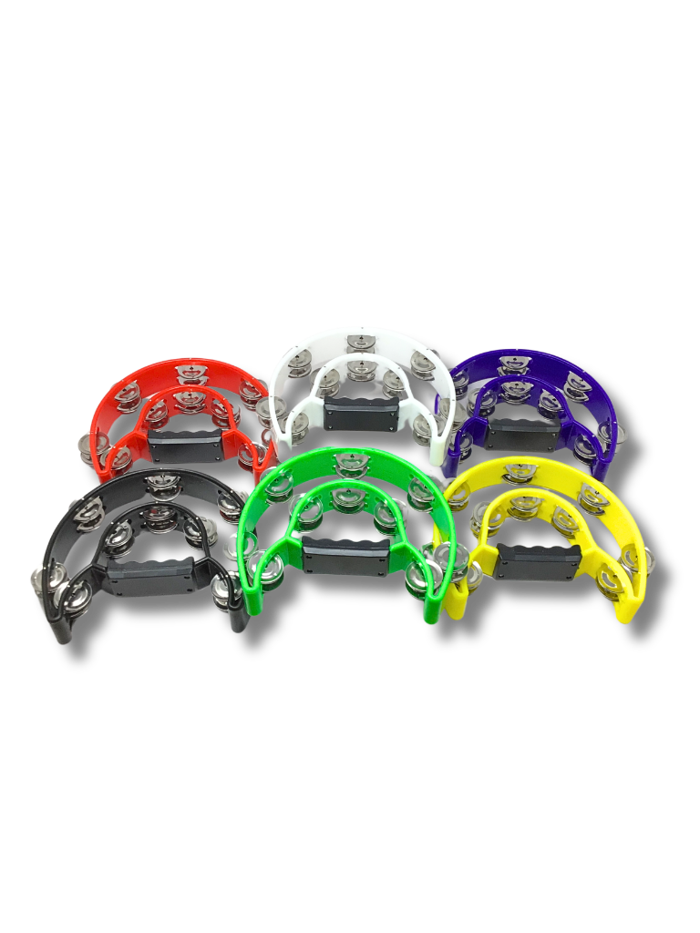 Half Moon Tambourine Double Row of Jingles