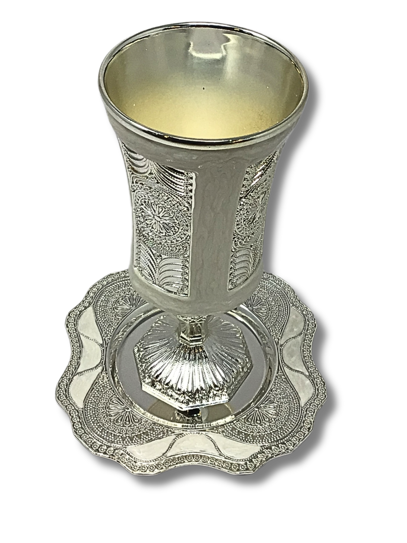 Copa Marmolizada blanca 12496