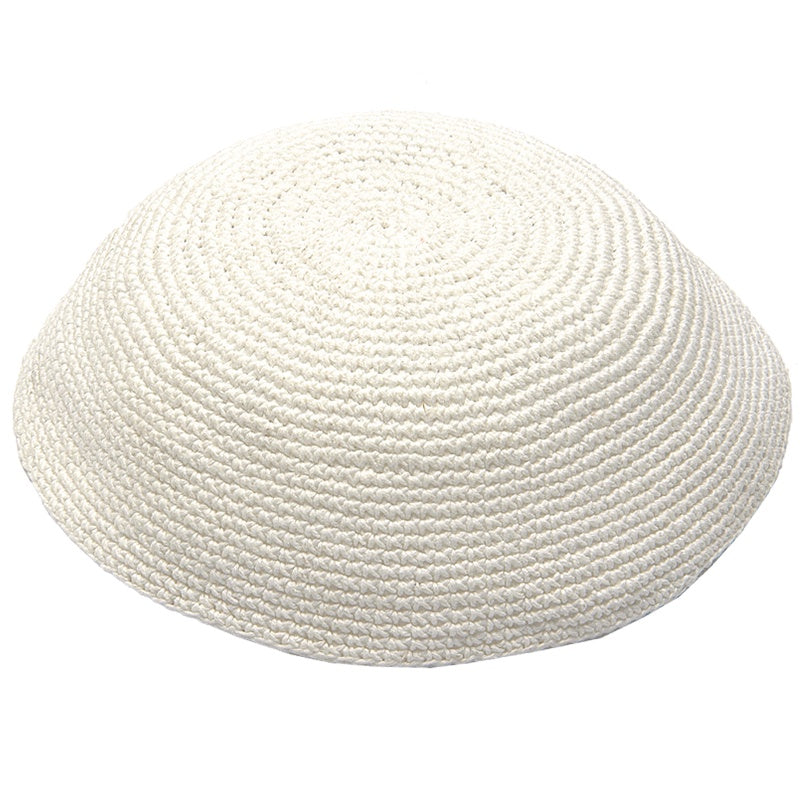 Kipa tejida blanca 16 cm 15303