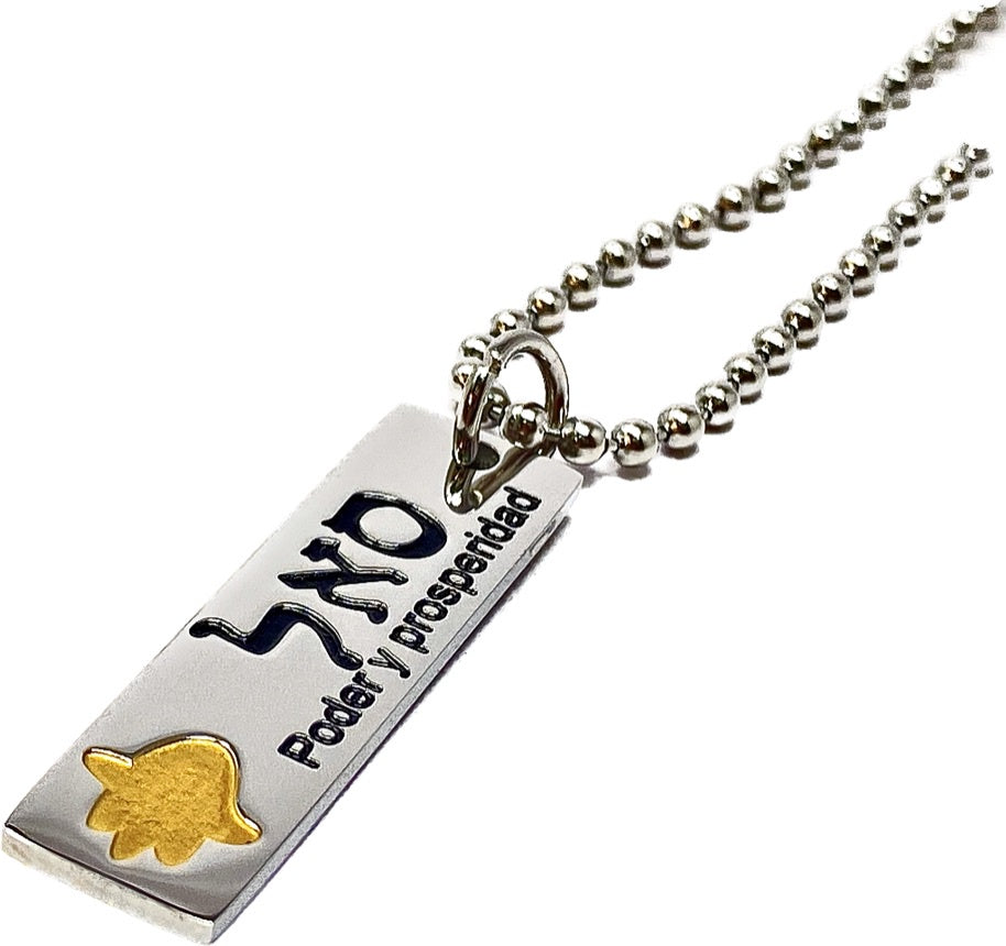 Collar con placa sela con hamsa 11234