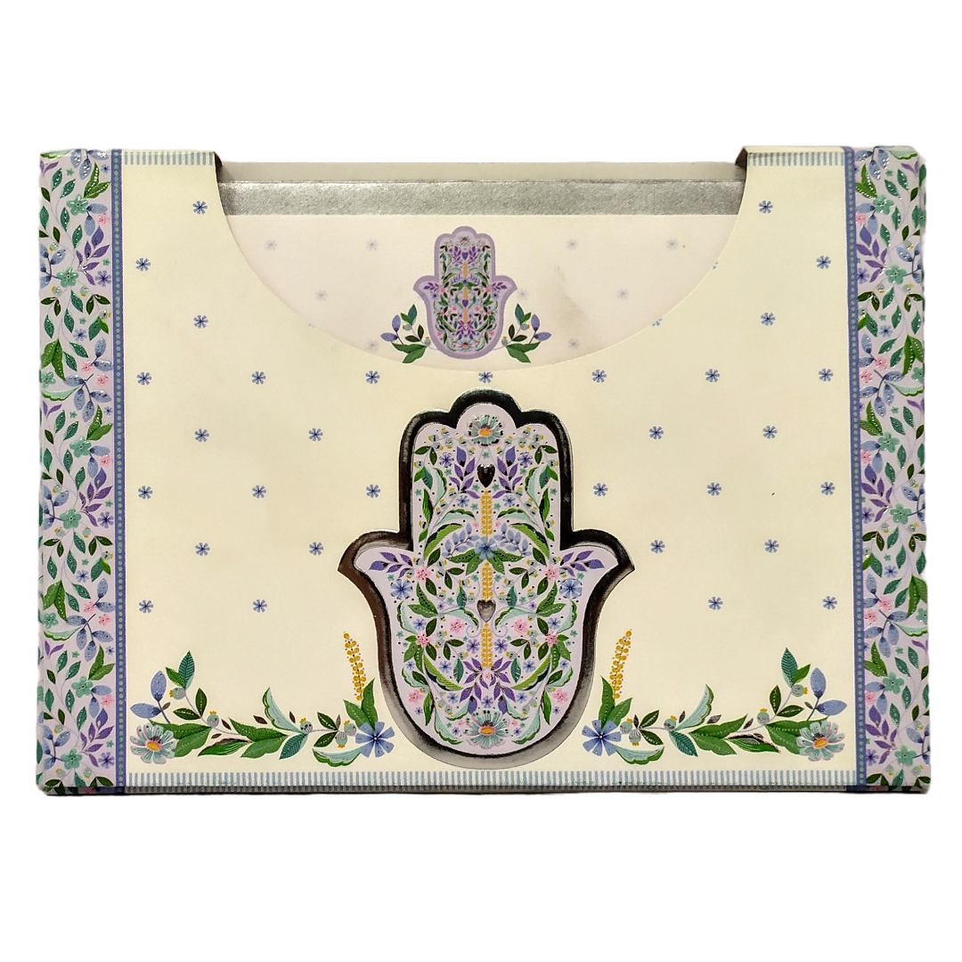 Lilac hamsa decorated note card 766493-3