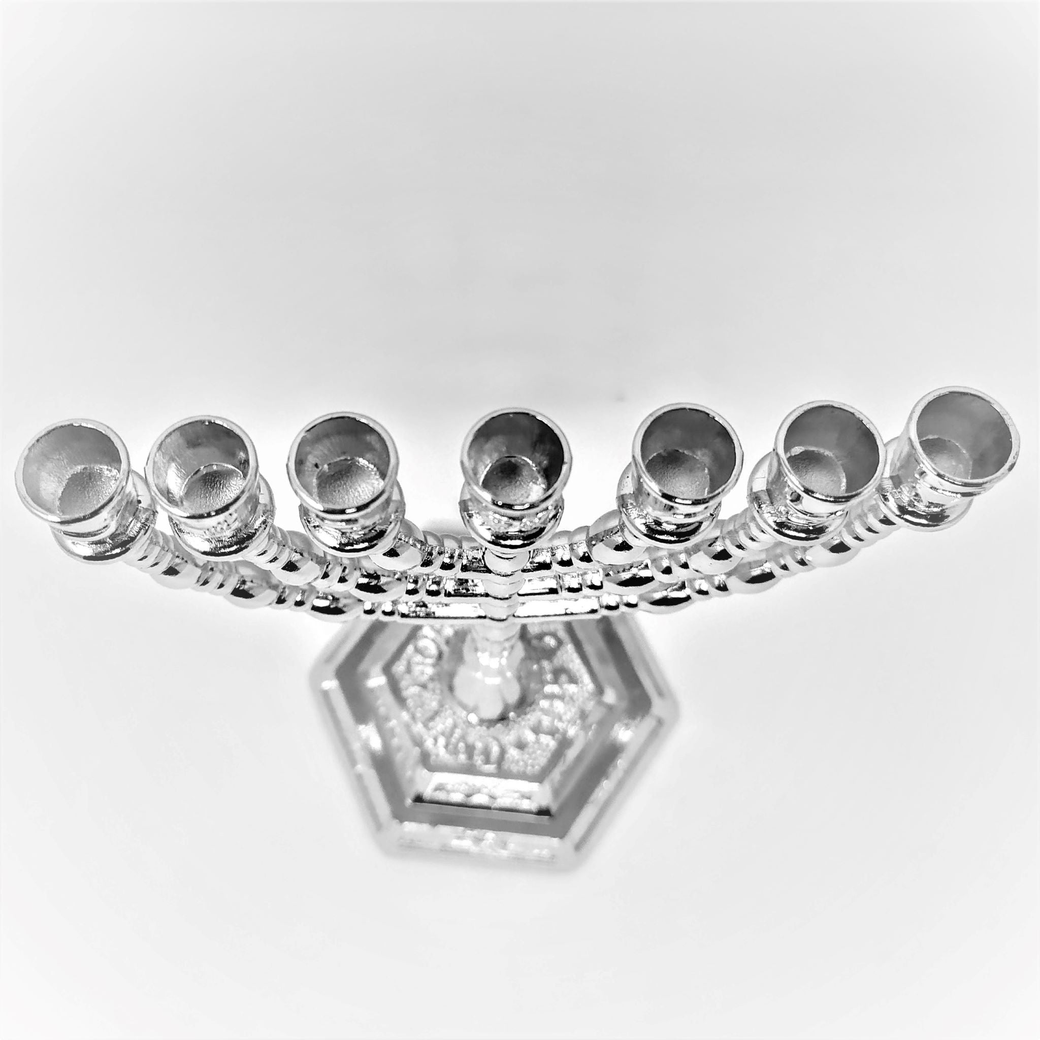 Menora 7 brazos 12 tribus 13 cm Plateado brillante 96137