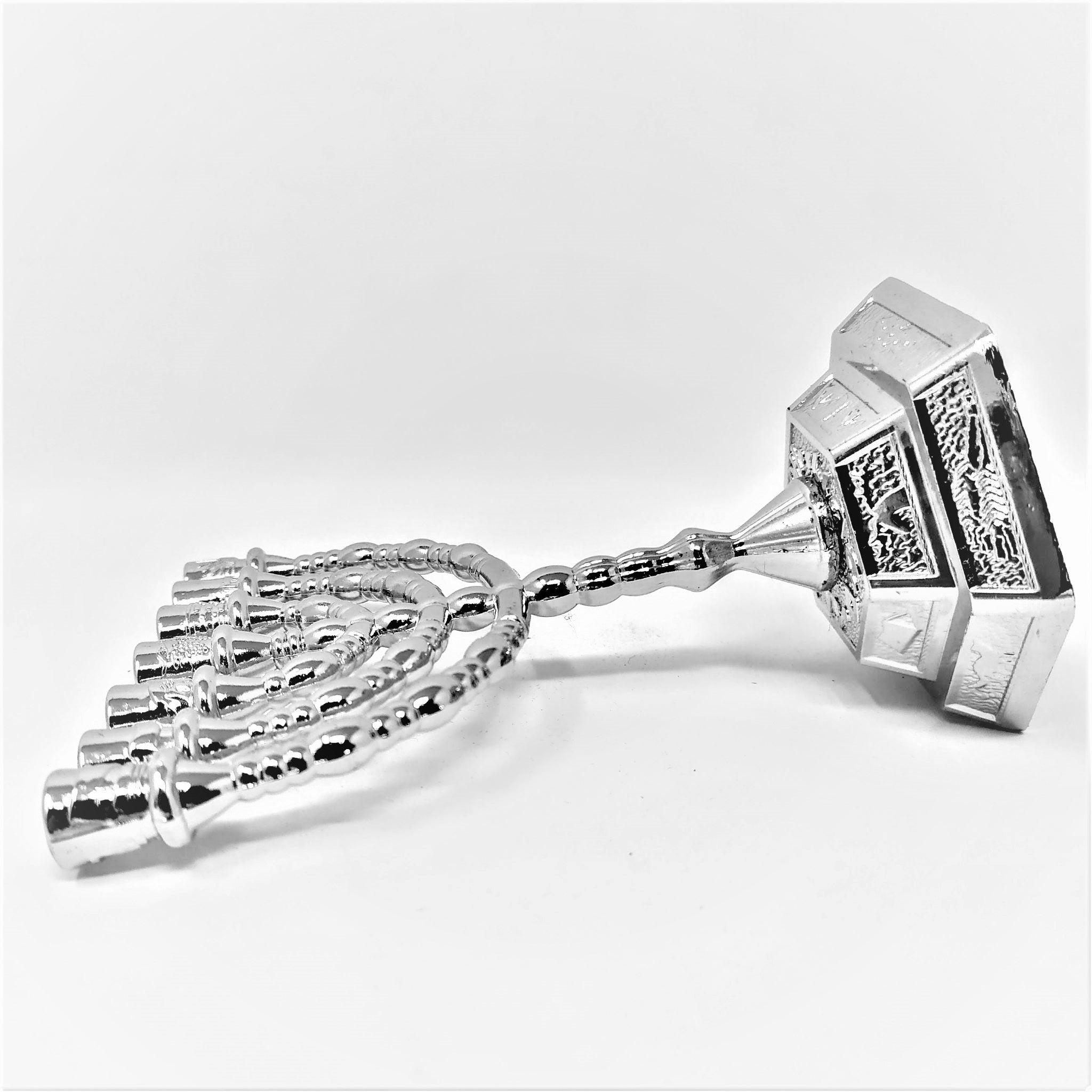 Menora 7 brazos 12 tribus 13 cm Plateado brillante 96137