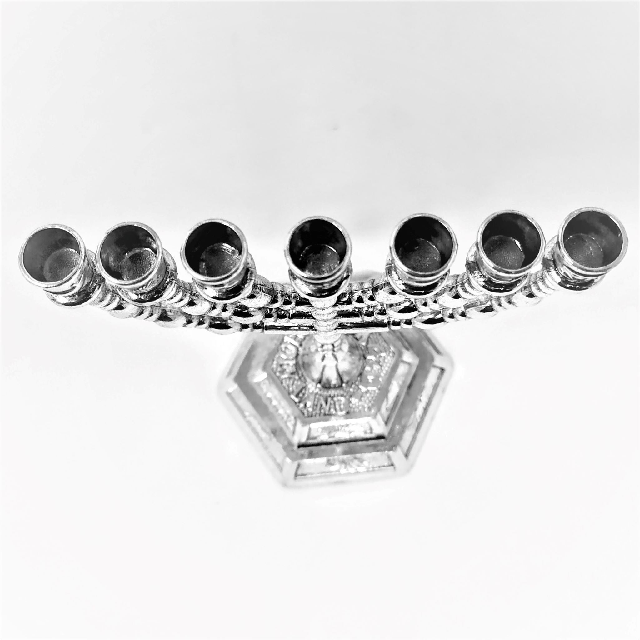 Menora 7 brazos 12 tribus 13 cm Plateado Mate 96140