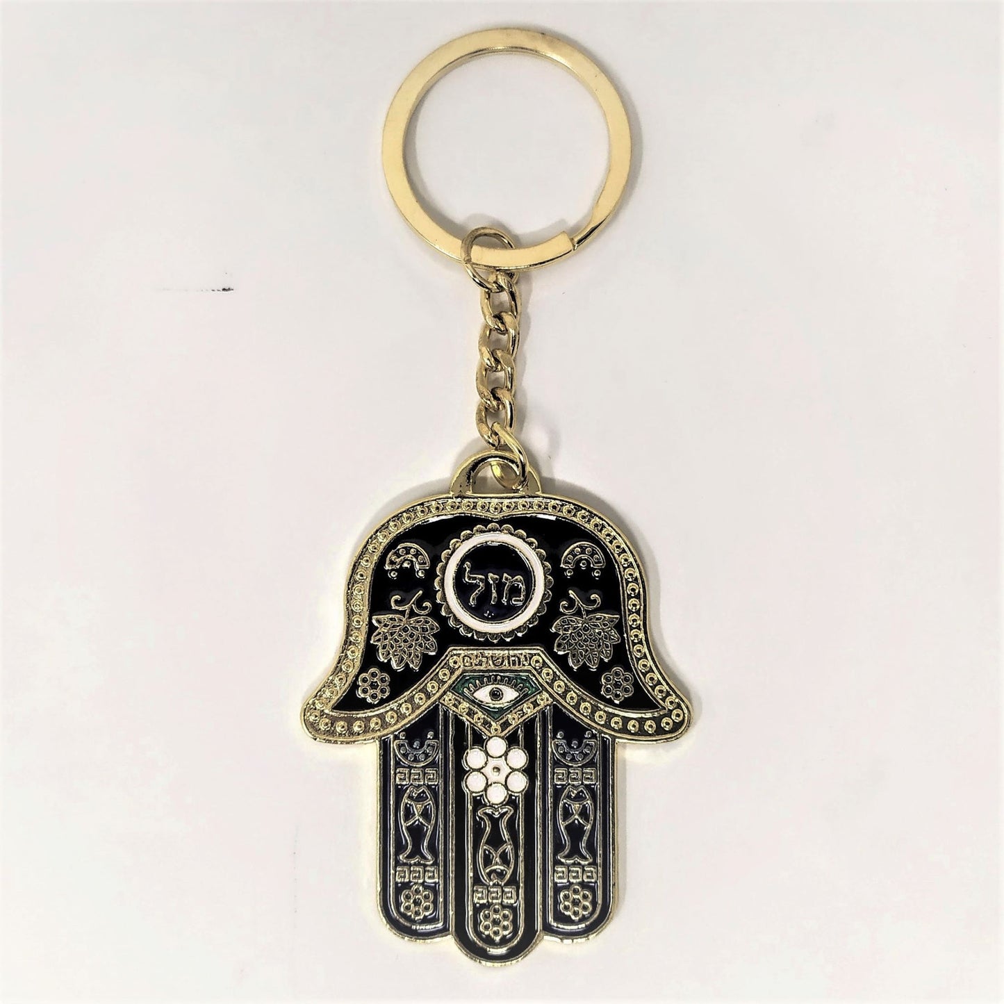 Llavero Hamsa Negro-Azul Marino grande Tiferet Yerushalaim 96152