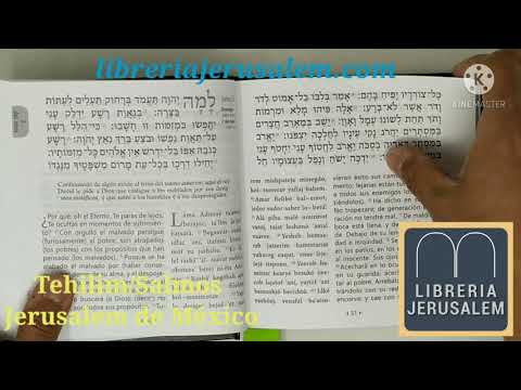 Salmos Tehilim editorial hebreo, fonética y español azul, forma cuadrada