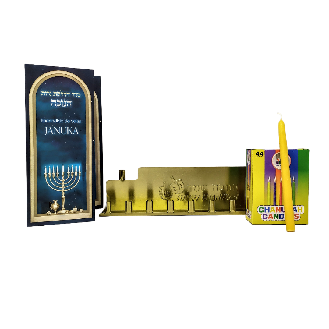 Juego de Janukia sencilla con shamash y velas 11342