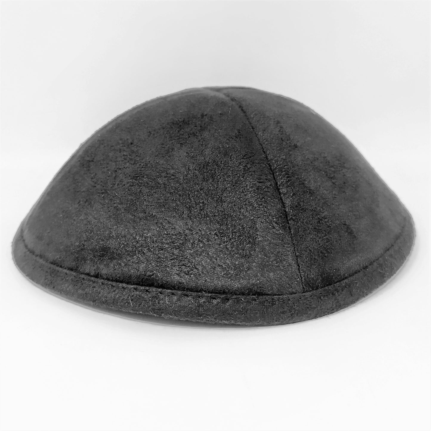 Black suede kippah size 3 11263