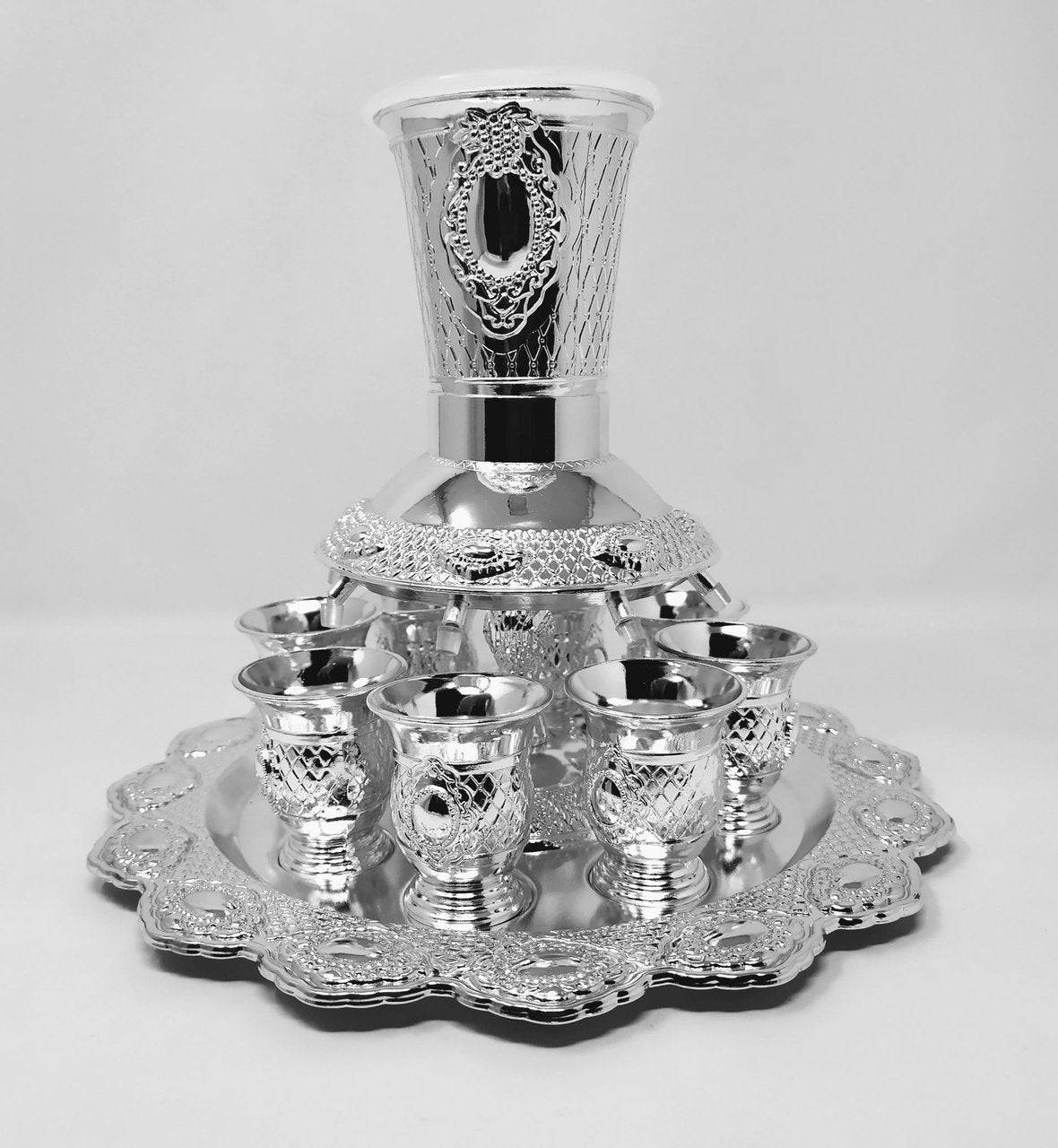 Copa fuente con 8 vasos - Libreria Jerusalem Centro