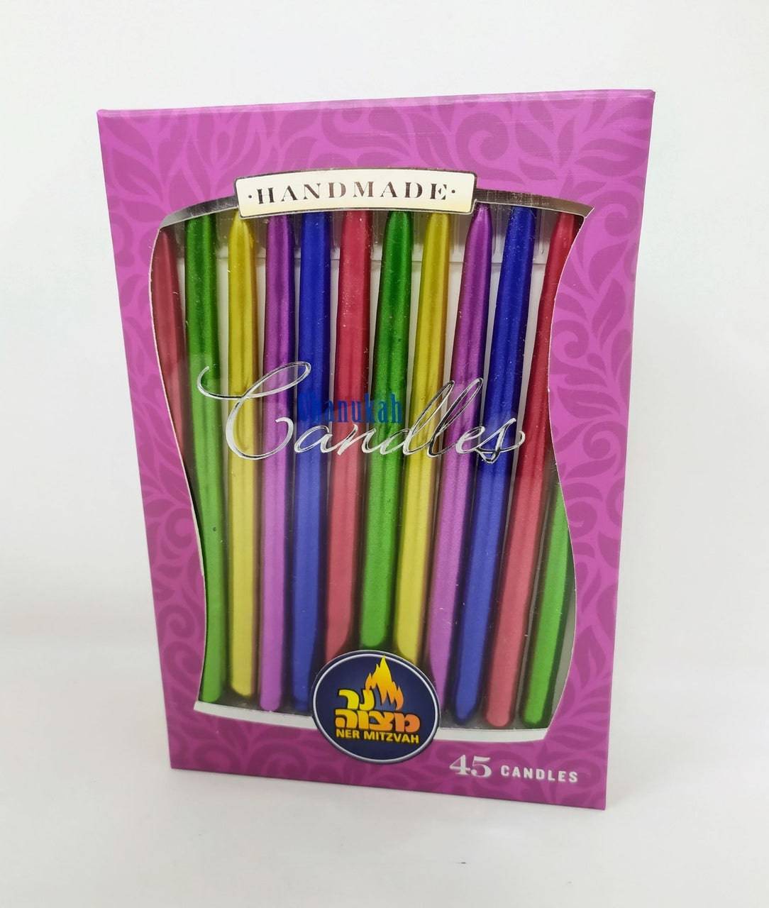 Velas de Januka metálicas colores largas - Libreria Jerusalem Centro