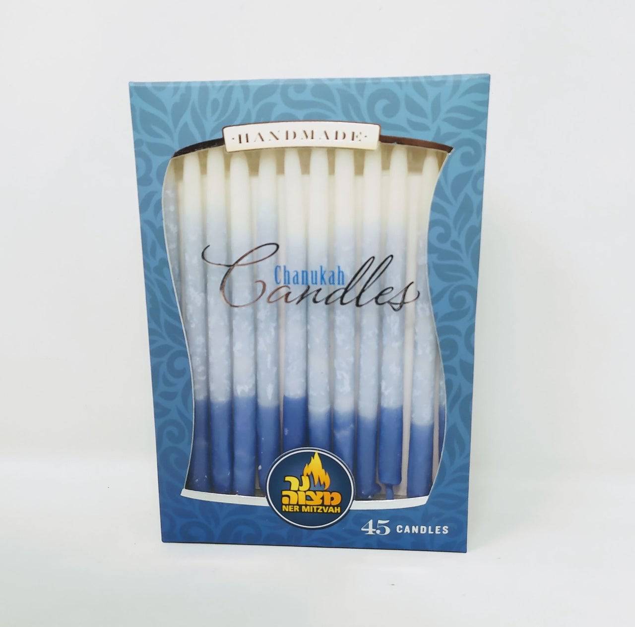 Velas Januka Largas Blanca Con Azul - Libreria Jerusalem Centro