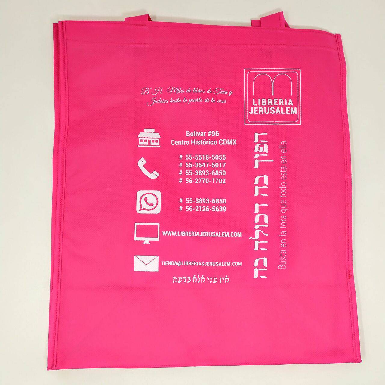 Bolsa fucsia grande - Libreria Jerusalem Centro