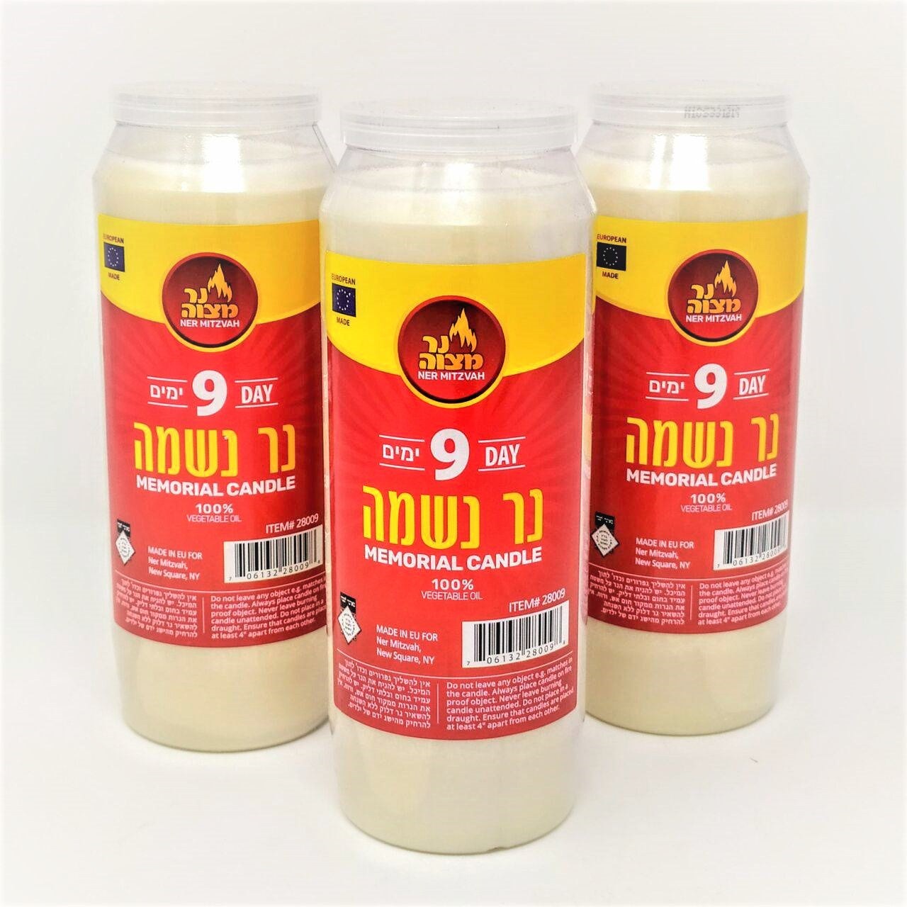 Vela 9 días envase de plastico 28009 - Libreria Jerusalem Centro