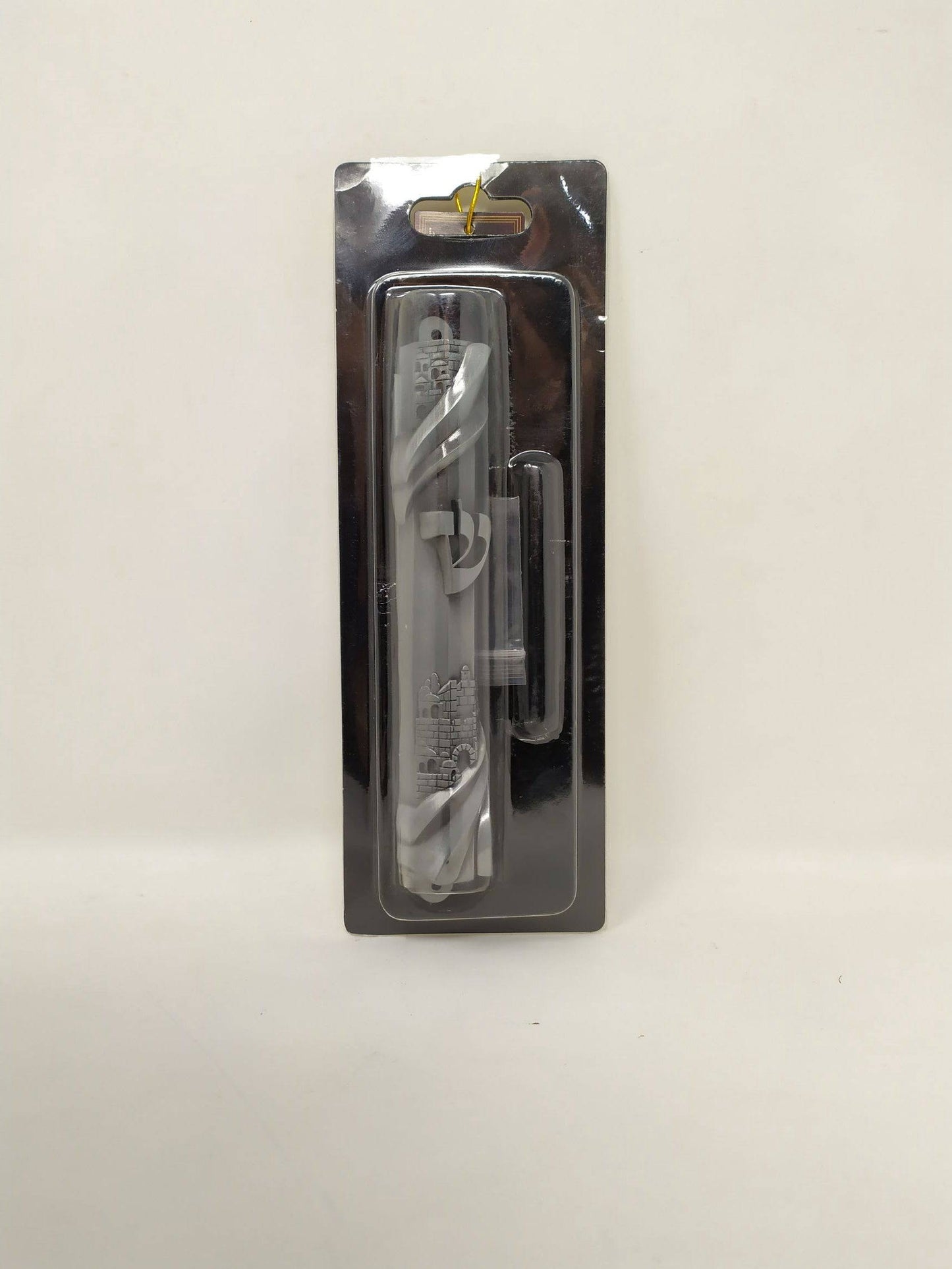 Estuche para mezuza pewter 12 cm. Jerusalén - Libreria Jerusalem Centro