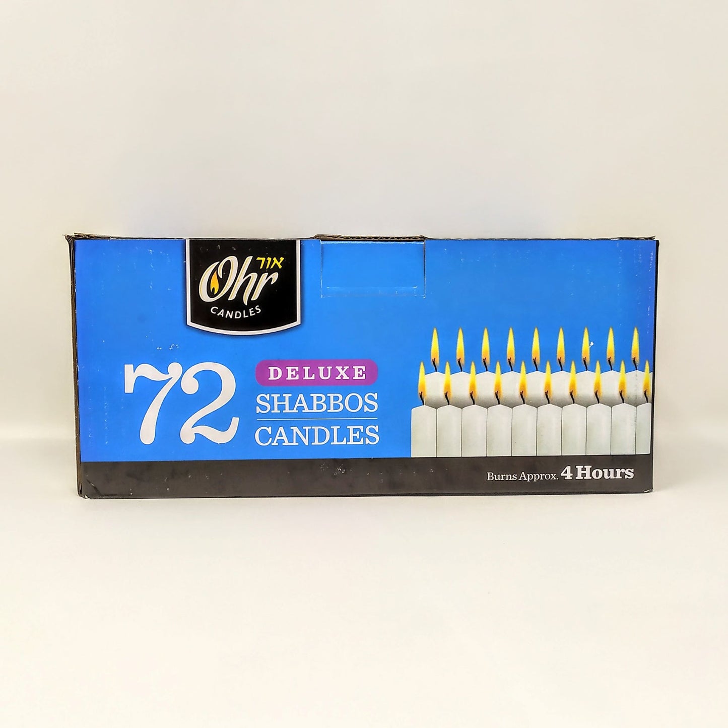 Velas para shabat 4 Horas de duración caja con 72 piezas Deluxe 26011 - Libreria Jerusalem Centro