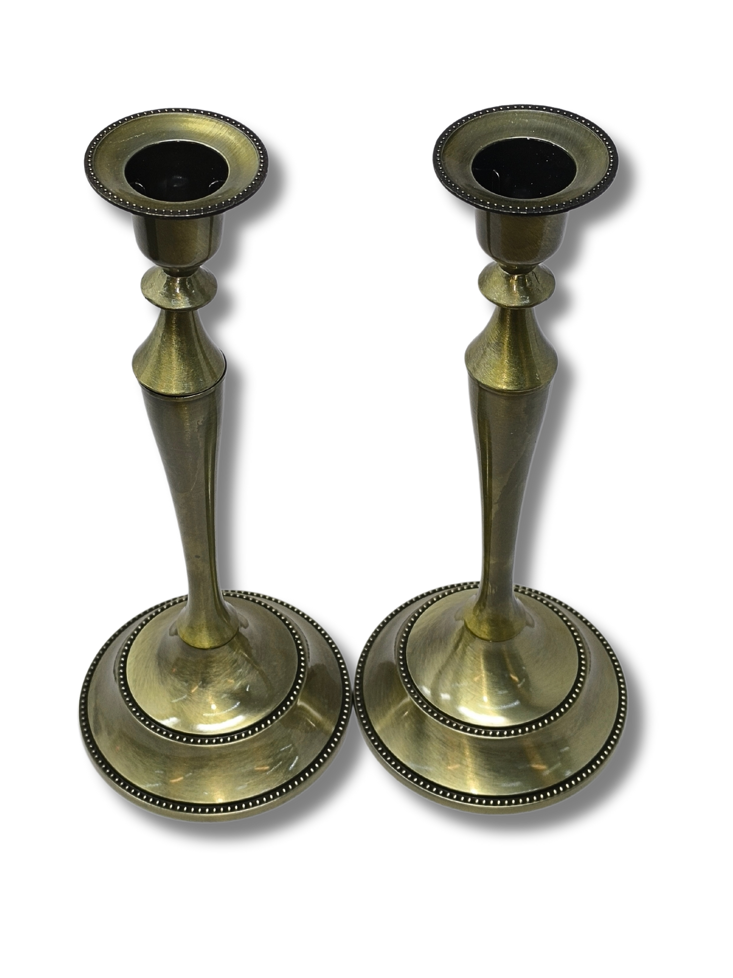 Shabbat candlesticks 24 cm Gilded bronze 003