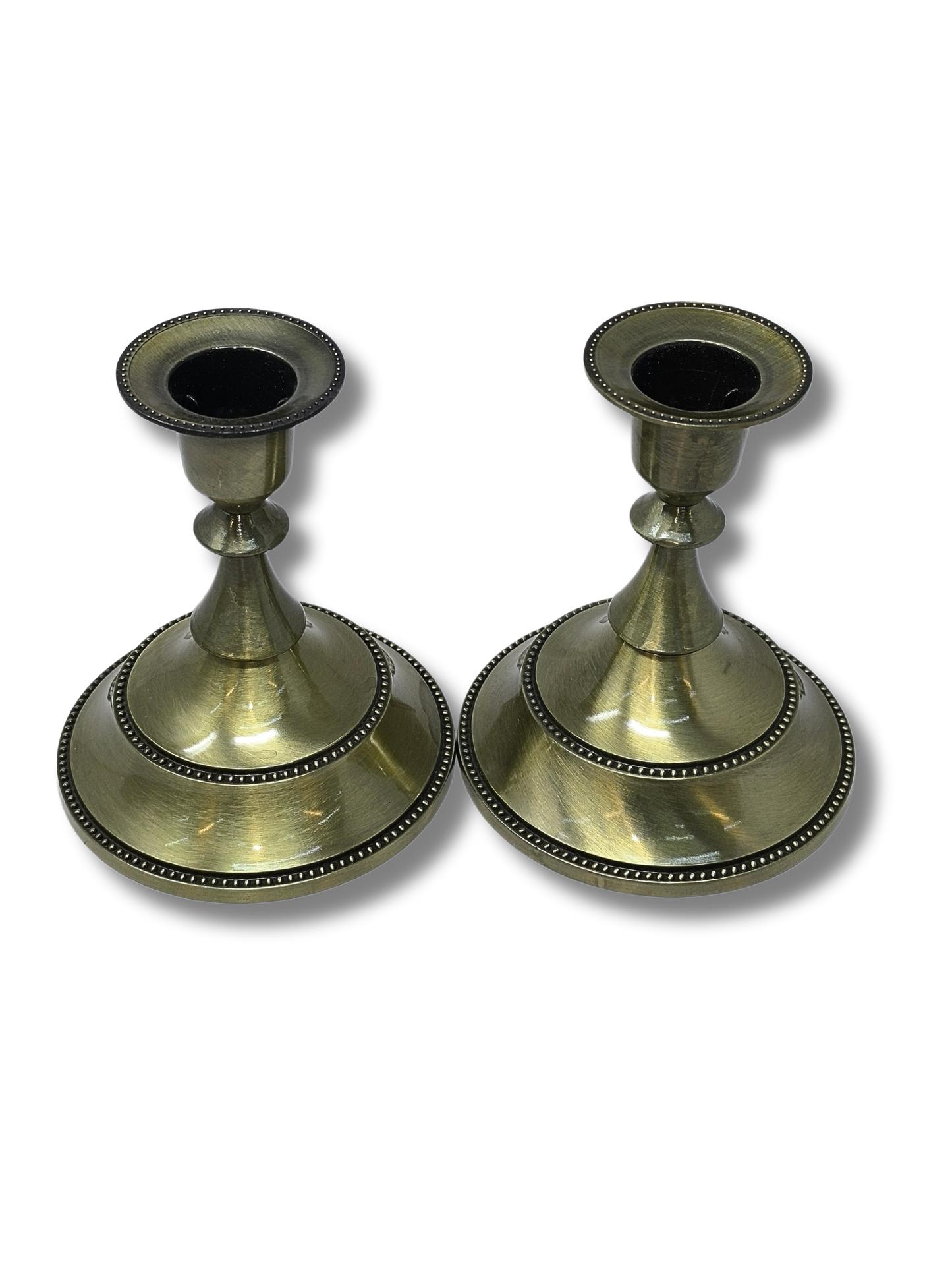 Shabbat Candlesticks 12 cm Golden Bronze 006