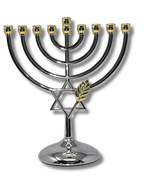 Janukia 9 brazos Tiferet Yerushalaim 18 cm para velas 01490