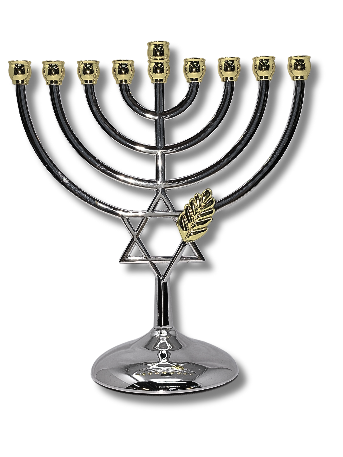 Chanukia 9 arms Tiferet Yerushalaim 18 cm for candles 01490