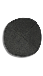 Kipa elegante de tela negra 4 partes 14558