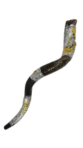 Shofar Antilope Large 2 Leones con Corona con incrustacion en Plateado 78243