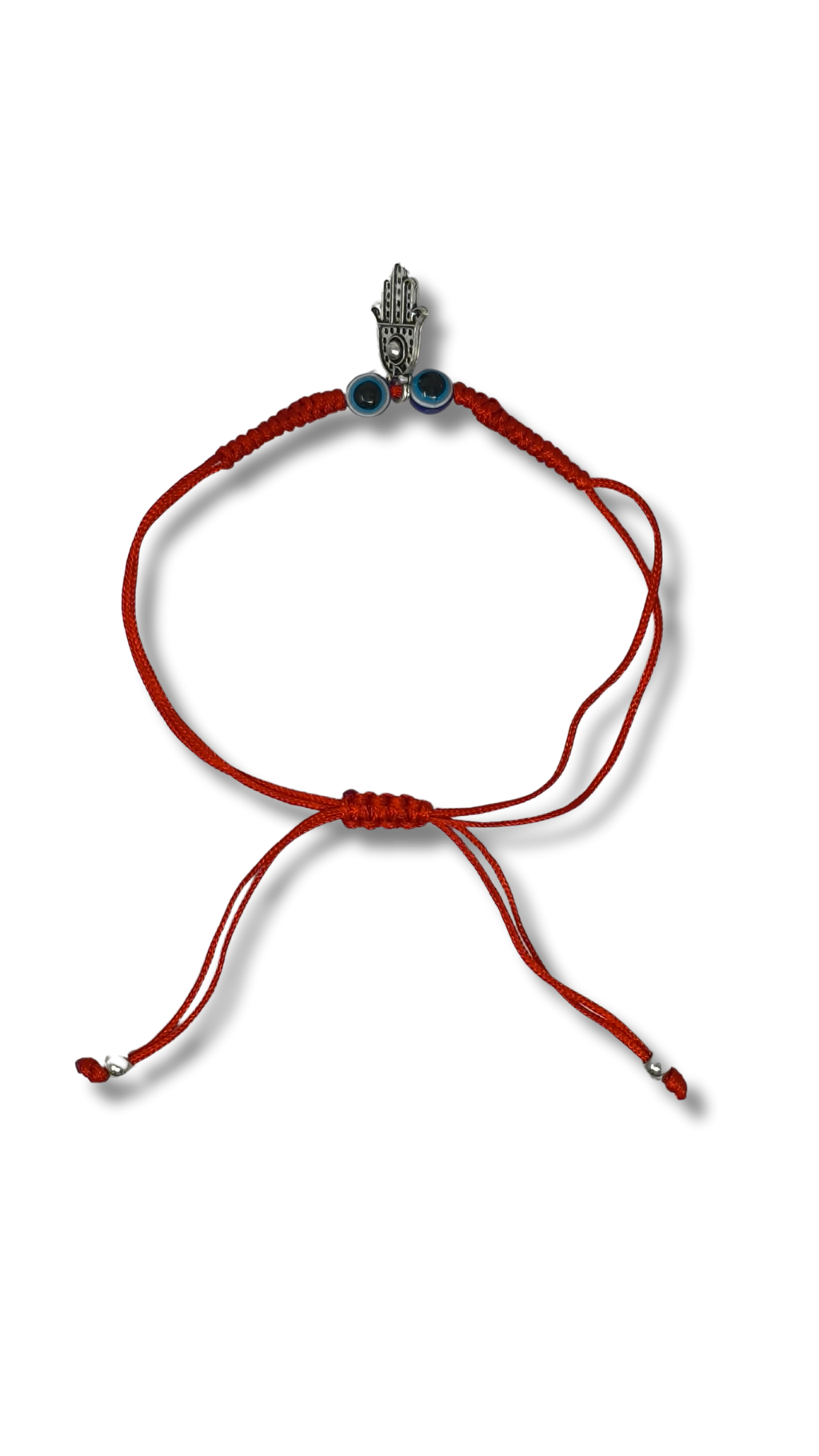 Pulsera de hilo rojo Hamsa con 2 ojitos 102102