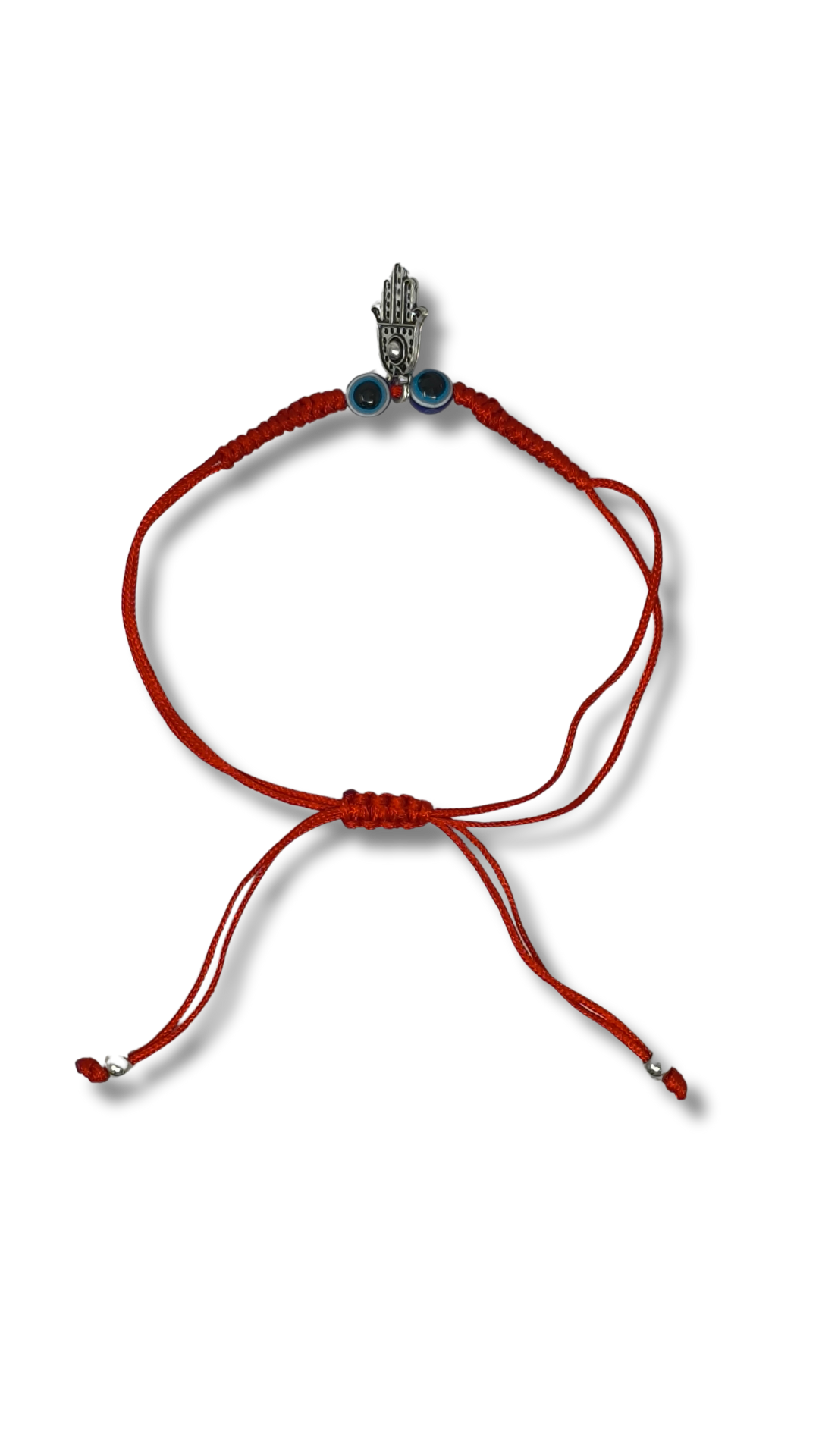 Pulsera de hilo rojo Hamsa con 2 ojitos 102102