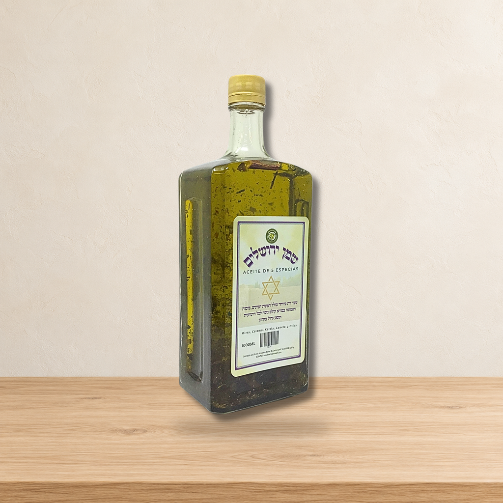 Aceite de 5 especias 1000 ml  (1 Litro) 78670 — ambientación en estudio claro