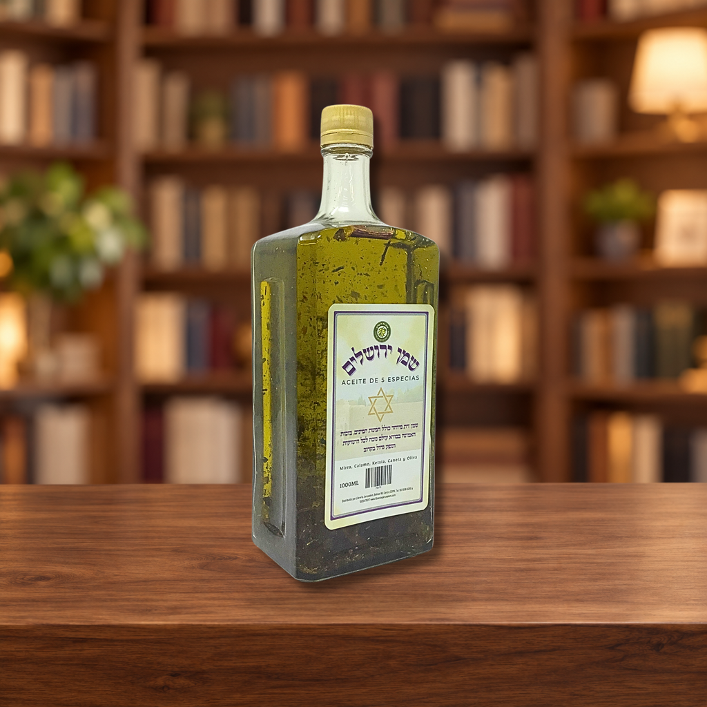 Aceite de 5 especias 1000 ml  (1 Litro) 78670 — ambientación en biblioteca