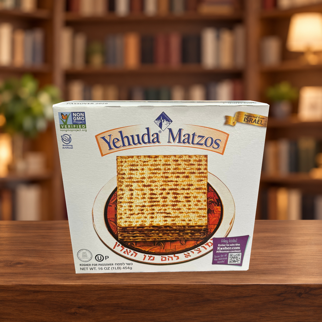 Matza Yehudah 454 gramos — ambientación en biblioteca
