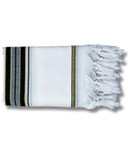 Talit gadol akrilan Negro con Dorado